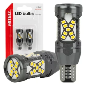 AMiO LED izzók CANBUS T15 2016 45SMD fehér 12/24V (04992)