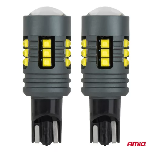 AMiO LED izzók STANDARD T15 2525 18SMD fehér 12/24V (04994)
