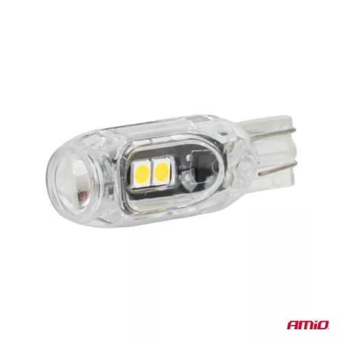 AMiO LED izzók STANDARD T10 2835 5SMD fehér 12V (04995)