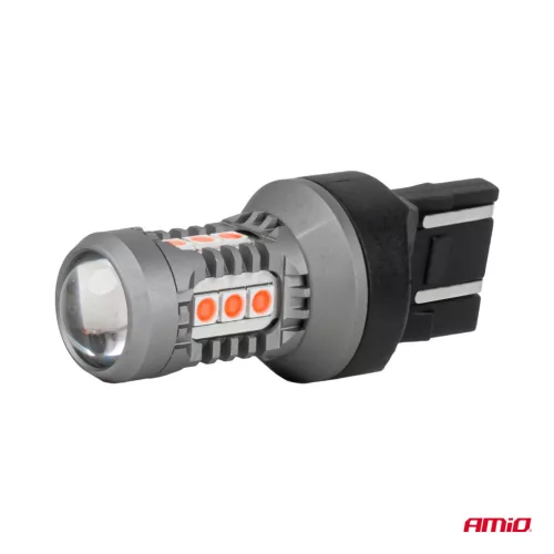 AMiO LED izzók STANDARD 7443 W21/5W 3030 15SMD piros 12/24V (04999)
