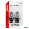 AMiO LED izzók STANDARD 7443 W21/5W 3030 15SMD piros 12/24V (04999)