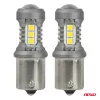 AMiO LED izzók STANDARD BAU15S PY21W 3030 15SMD fehér 12/24V (05001)
