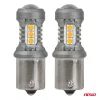 AMiO LED izzók STANDARD BAU15S PY21W 2x1860SMD 3030 15SMD narancssárga 12/24V (05002)