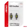 AMiO LED izzók CANBUS 31mm 2525 3SMD fehér 12/24V (05006)