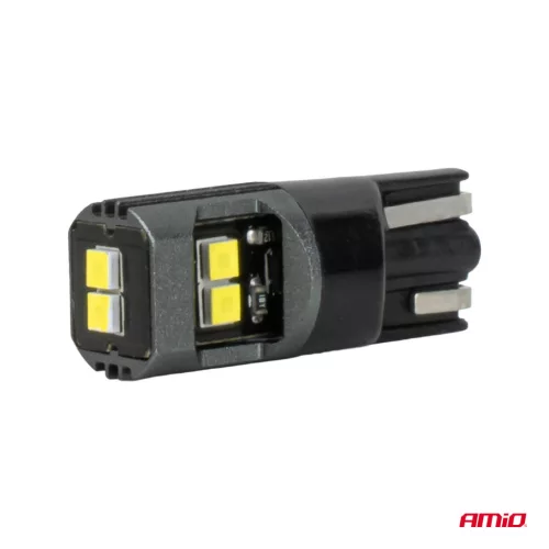 AMiO LED izzók CANBUS T10 2020 6SMD fehér 12/24V (05010)