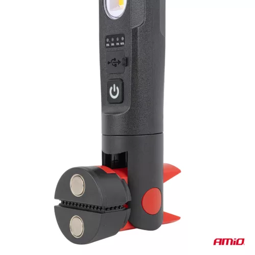AMiO LED-es szerelőlámpa mágnessel és csipesszel 4000 mAh (05024)