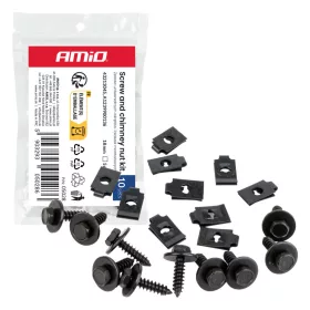   AMiO univerzális csavar- és rögzítőpatent-készlet 18 mm ⌀ 5 mm, 10 készlet (05028)