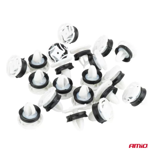 AMiO kárpitrögzítő patentkészlet gumitömítéssel 20 mm ⌀ 9 mm, 20 db (05029)