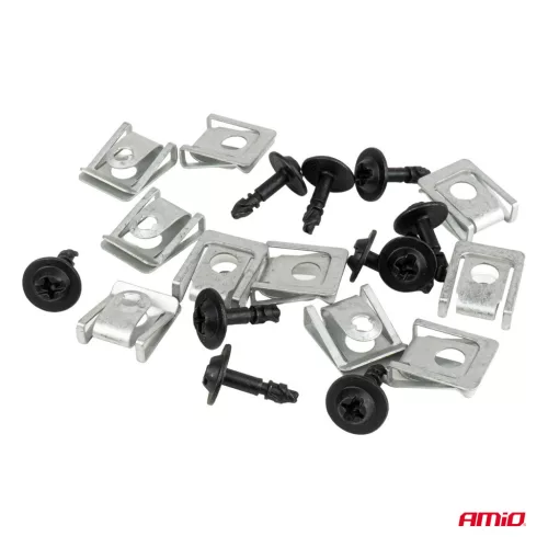 AMiO csavar- és rögzítőpatent-készlet 18 mm ⌀ 5 mm, 10 készlet (05032)