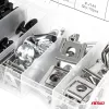 AMiO műanyag és fém csavar- és rögzítőpatent-készlet 16 mm 22 mm, 60 db (05034)