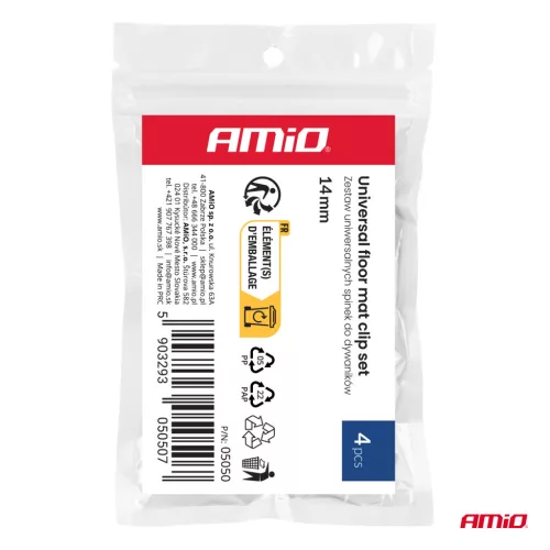 AMiO univerzális szőnyegrögzítő patentkészlet 14 mm, 4 db (05050)