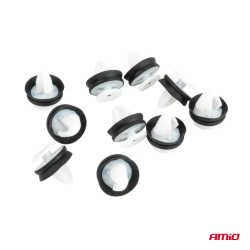 AMiO kárpitrögzítő patentkészlet gumitömítéssel ⌀ 11 mm 18 mm, 10 db (05051)