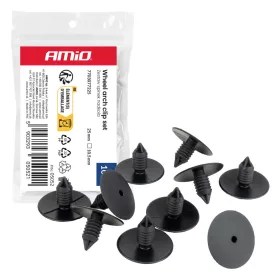   AMiO kerékjárati burkolatrögzítő patentkészlet 25 mm ⌀ 10.5 mm, 10 db (05052)