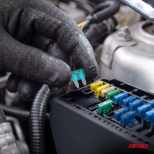 AMiO autós késes biztosítékok MINI 3 db 10A (05098)