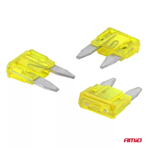 AMiO autós késes biztosítékok MINI 3 db 20A (05100)