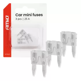 AMiO autós késes biztosítékok MINI 3 db 25A (05101)