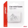 AMiO autós késes biztosítékok MINI 3 db 25A (05101)