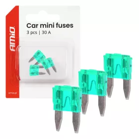 AMiO autós késes biztosítékok MINI 3 db 30A (05102)