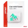 AMiO autós késes biztosítékok MINI 3 db 30A (05102)