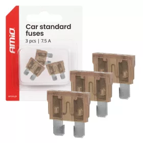 AMiO autós késes biztosítékok STANDARD 3 db 7,5A (05104)