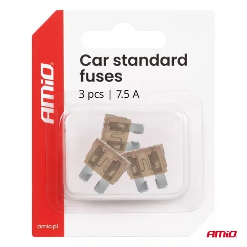 AMiO autós késes biztosítékok STANDARD 3 db 7,5A (05104)