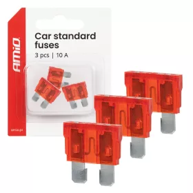 AMiO autós késes biztosítékok STANDARD 3 db 10A (05105)