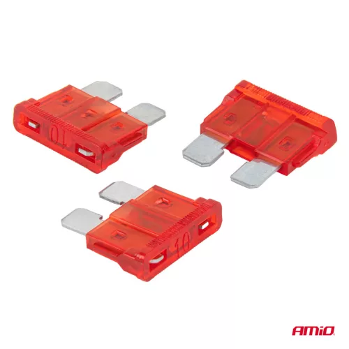 AMiO autós késes biztosítékok STANDARD 3 db 10A (05105)