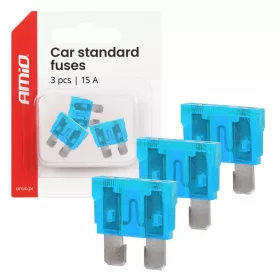 AMiO autós késes biztosítékok STANDARD 3 db 15A (05106)