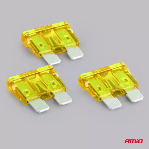 AMiO autós késes biztosítékok STANDARD 3 db 20A (05107)