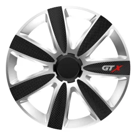   Versaco kerék védőhuzat GTX karbonmintás fekete&ezüst 14" (10416)