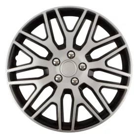   Versaco dísztárcsa DAKAR NC 14" ezüst&fekete – krómozott csavarfejekkel (10942)