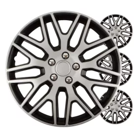  Versaco dísztárcsák 4 db készlet Dakar fekete & ezüst 16" színes dobozban (8514)