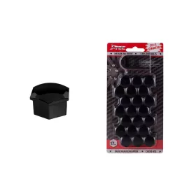 J-TEC kerékcsavar-védő sapkák 17 mm fekete (G21301)