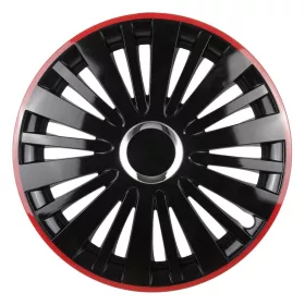   Leoplast dísztárcsa FALCON 15" fekete – piros peremmel (L58281)