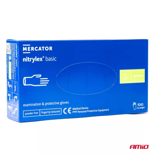 MERCATOR nitril védőkesztyű Nitrylex Basic méret S 100 db (MER02956)