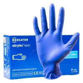   MERCATOR nitril védőkesztyű Nitrylex Basic méret M 100 db (MER02957)