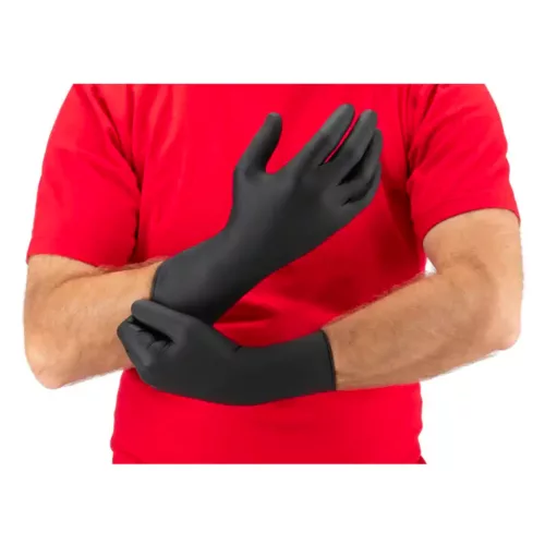 MERCATOR Nitril kesztyű MOTO fekete méret M, 100 db (MER03382)