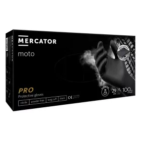   MERCATOR Nitril kesztyű MOTO fekete méret XL, 100 db (MER03386)