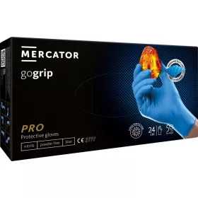   MERCATOR nitril kesztyű GoGrip kék méret M, 50 db (MER20315)