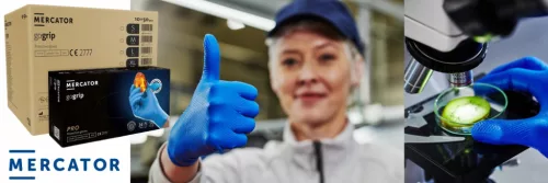 MERCATOR nitril kesztyű GoGrip kék méret M, 50 db (MER20315)