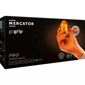   MERCATOR nitril kesztyű GoGrip narancssárga méret S, 50 db (MER20334)