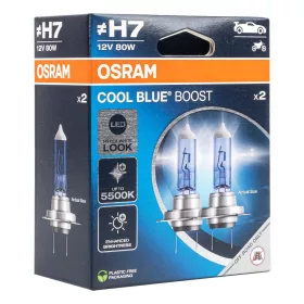   Osram Halogénizzó H7 12V 80W PX26d hideg kék Boost 5500K /2 db NEW modell (O-62210CBB-DUO)