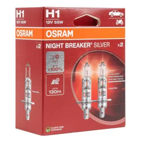   Osram Halogénizzó H1 12V 55W P14,5s NIGHT BREAKER ezüst +100% /2 db (O-64150NBS-HCB)