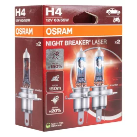   Osram Halogénizzó H4 12V 60/55W P43t NIGHT BREAKER lézerfóliás +150%/2 db (O-64193NL-HCB)