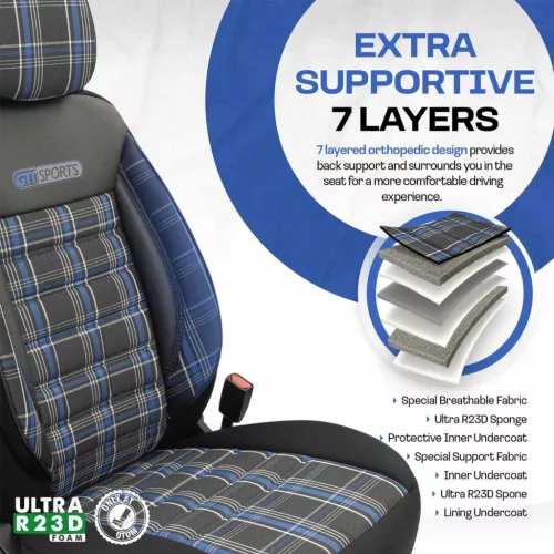 OTOM Autós üléshuzat-készlet GTI 804 3-ZIP (OT00919)