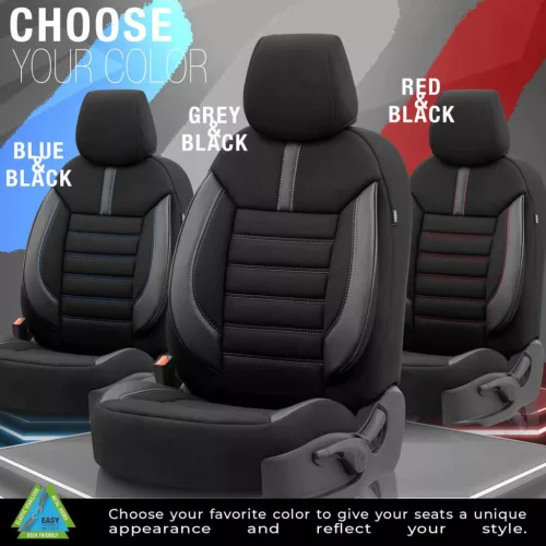 OTOM Autós üléshuzat-készlet LIMITED 101 fekete/piros 3-ZIP (OT74047)