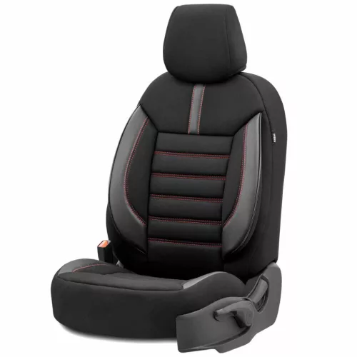 OTOM Autós üléshuzat-készlet LIMITED 101 fekete/piros 3-ZIP (OT74047)