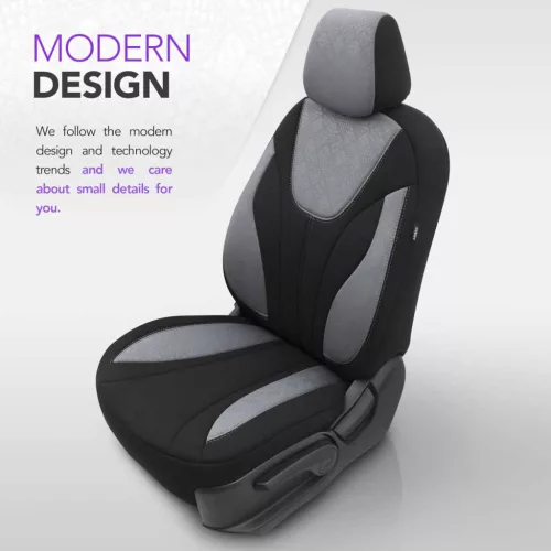 OTOM Autós üléshuzat-készlet RUBY 1202 szürke/fekete 3-ZIP (OT76901)
