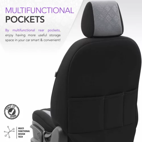 OTOM Autós üléshuzat-készlet RUBY 1202 szürke/fekete 3-ZIP (OT76901)