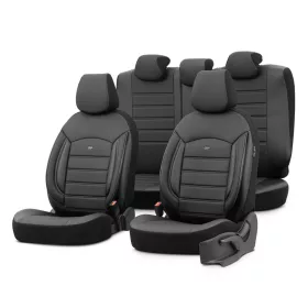   OTOM Autós üléshuzat-készlet INSPIRE 3501 fekete ECO-bőr 3-ZIP (OT85511)
